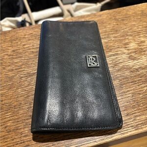 Ralph Lauren Black Leather Wallet Minimalist Design